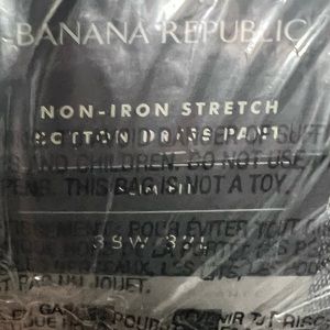 Banana Republic Slim Non-Iron Cotton Stretch Dress Pants *NWT* 38x32